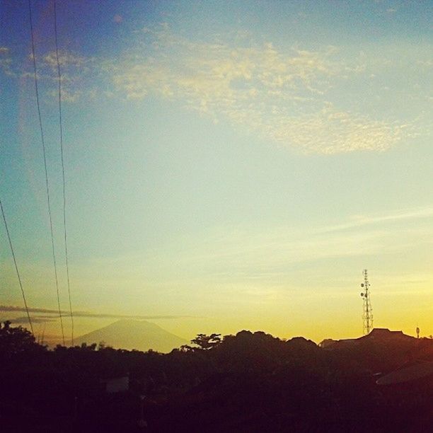 electricity pylon, power line, landscape, mountain, sunset, scenics, sky, tranquil scene, tranquility, electricity, silhouette, beauty in nature, power supply, mountain range, fuel and power generation, nature, cable, technology, connection, cloud - sky