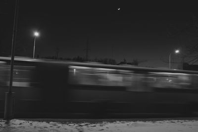 View of road at night