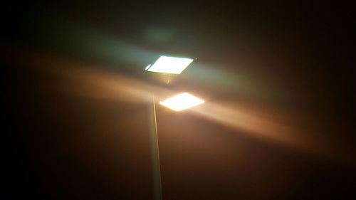 Illuminated lamp at night