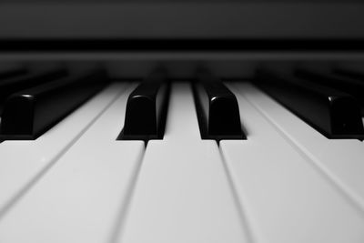 Close-up of piano keys