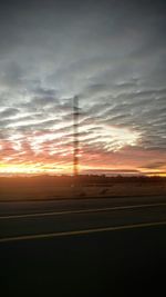 Scenic view of silhouette landscape against sky during sunset