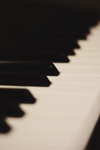 Close-up of piano keys