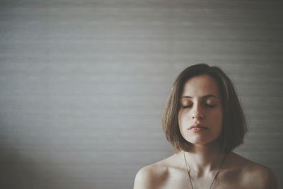 Close-up portrait of woman