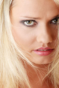 Close-up portrait of a beautiful woman