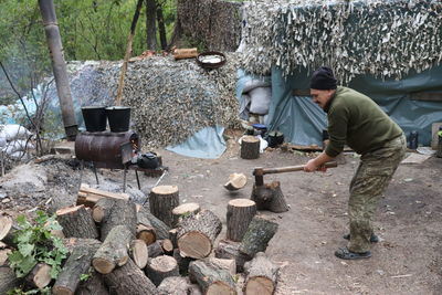 Man working on floor