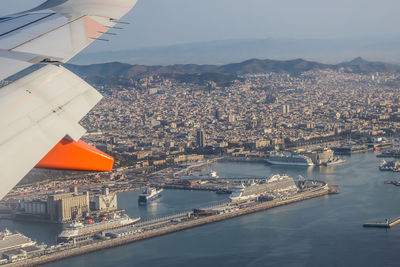 Aerial view of buildings in city