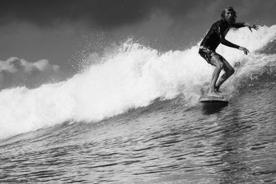 Man surfing in sea