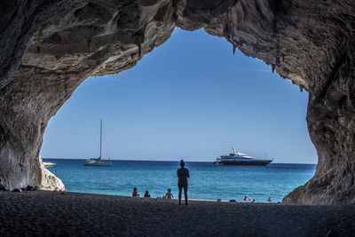 The beach of cala luna in sardinia