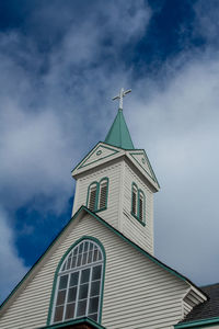 Low angle view of building against sky