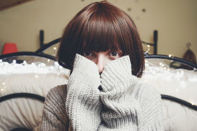 Portrait of beautiful young woman