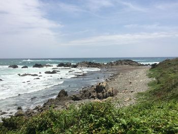 Scenic view of sea against sky