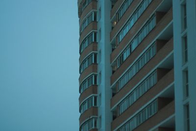 Low angle view of building against clear sky