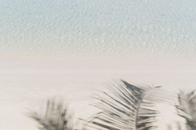 High angle view of beach during winter