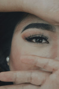 Close-up portrait of young woman