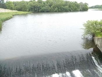 High angle view of lake