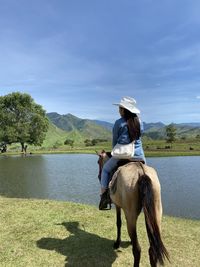 Horse back riding in the ranch