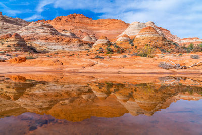 Scenic view of rock formations