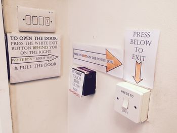 Close-up of text on book