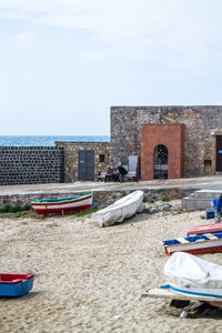 Boats on beach