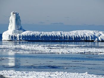 Scenic view of snow covered landscape