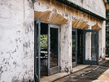 Entrance of abandoned building