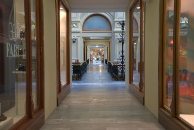 Interior of shopping mall