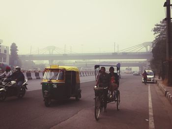 Vehicles on road