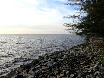 Scenic view of sea against sky