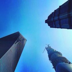 Low angle view of tower against clear sky