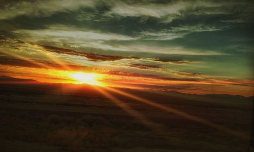 Sunset over landscape
