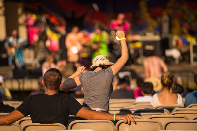 Audience enjoying at event