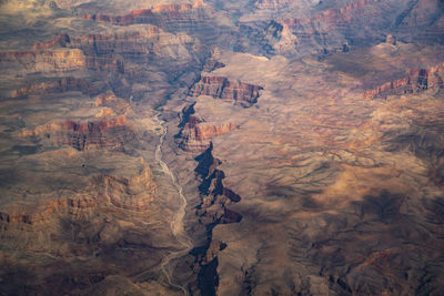 Aerial view of rocky mountains