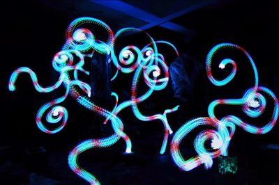 Light painting at night