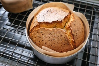 Freshly baked sponge cake