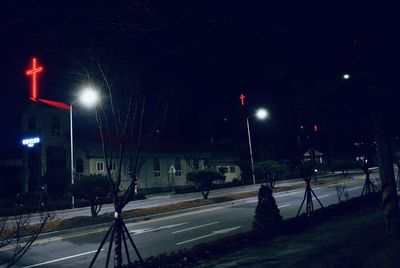 Street lights at night