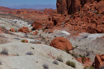 Rock formations on land