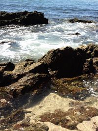 Close-up of rocks on beach