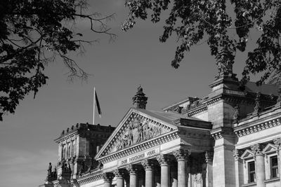 Low angle view of building against sky