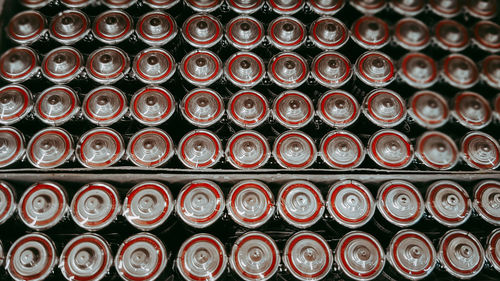 Full frame shot of bottles