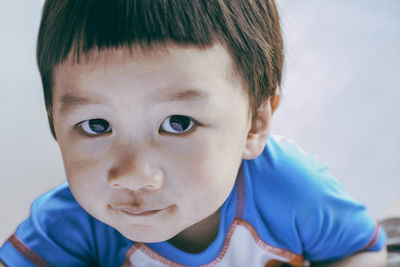 Close-up portrait of cute boy