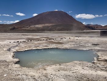 Scenic view of desert against sky