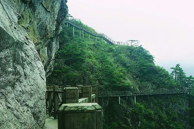 Scenic view of mountains against clear sky