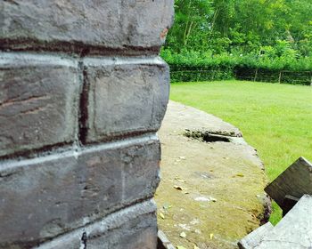 View of stone wall