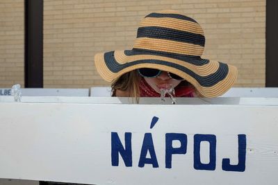 Portrait of girl in hat