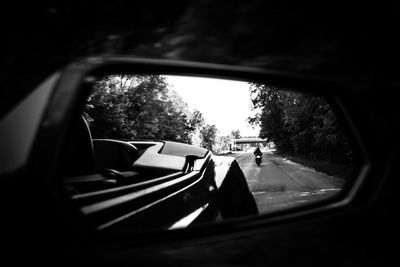 Road seen through car windshield