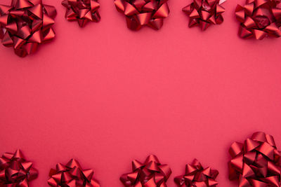 High angle view of decoration on table