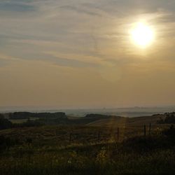 Scenic view of sunset over sea
