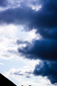 Low angle view of cloudy sky