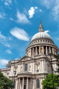 The famous st. pauls cathedral in london on a sunny day