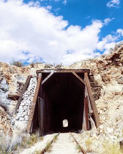 Old tunnel against sky